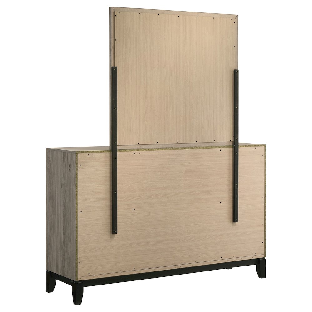 Watson 6-drawer Bedroom Dresser and Mirror Light Taupe