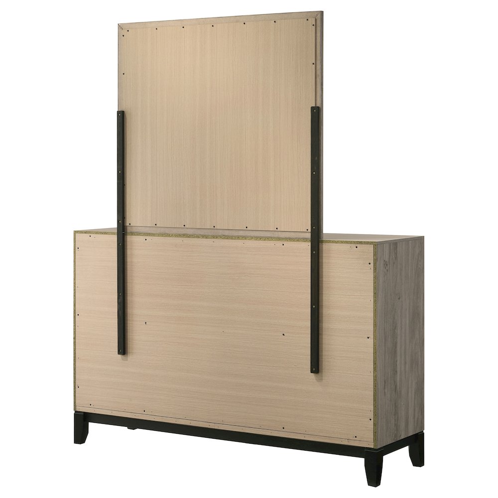 Watson 6-drawer Bedroom Dresser and Mirror Light Taupe