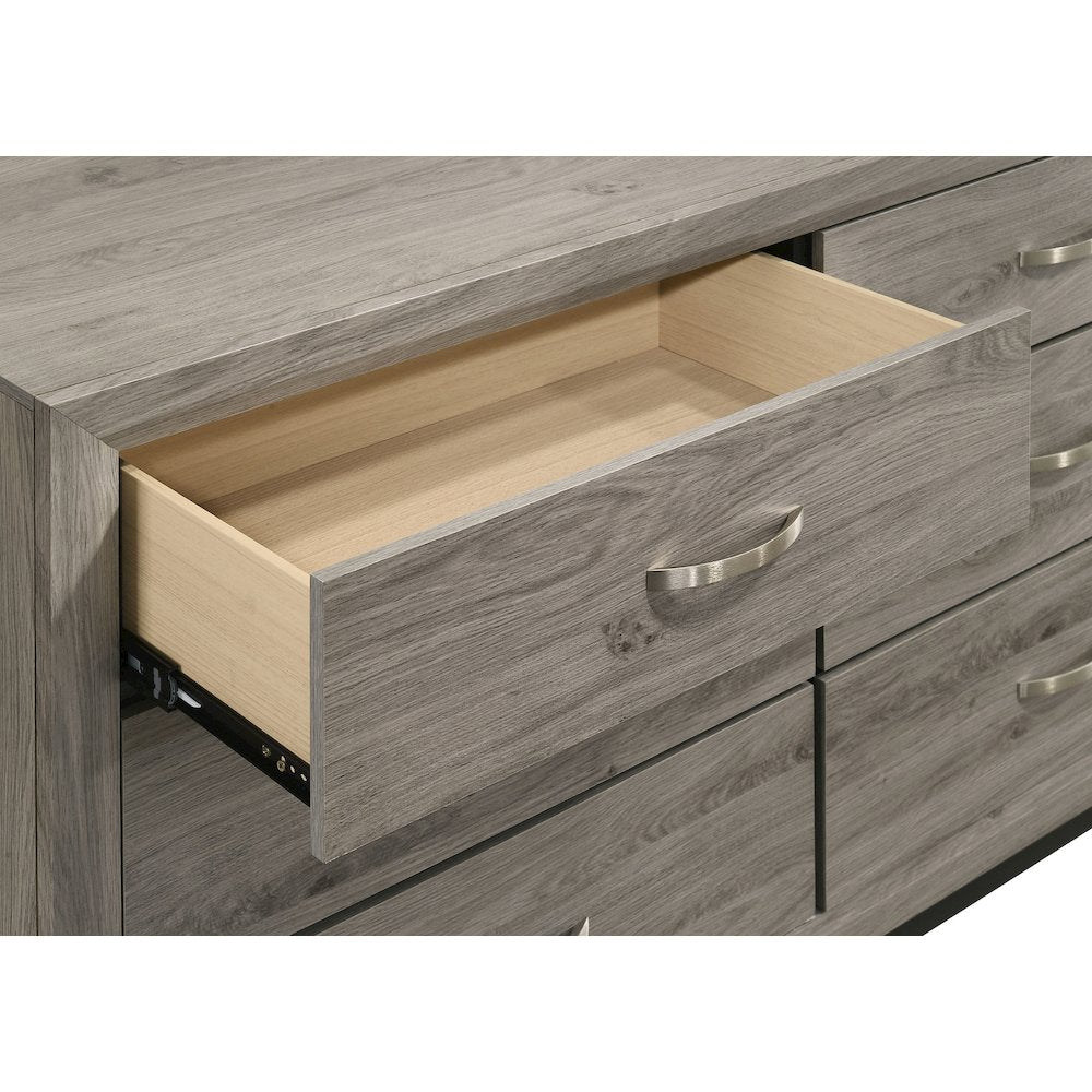 Watson 6-drawer Bedroom Dresser and Mirror Light Taupe