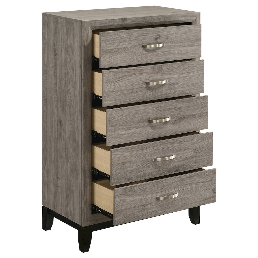 Watson 5-drawer Bedroom Chest of Drawers Light Taupe