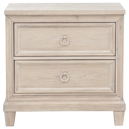 Pembroke 2-drawer Nightstand Bedside Table Washed Oak