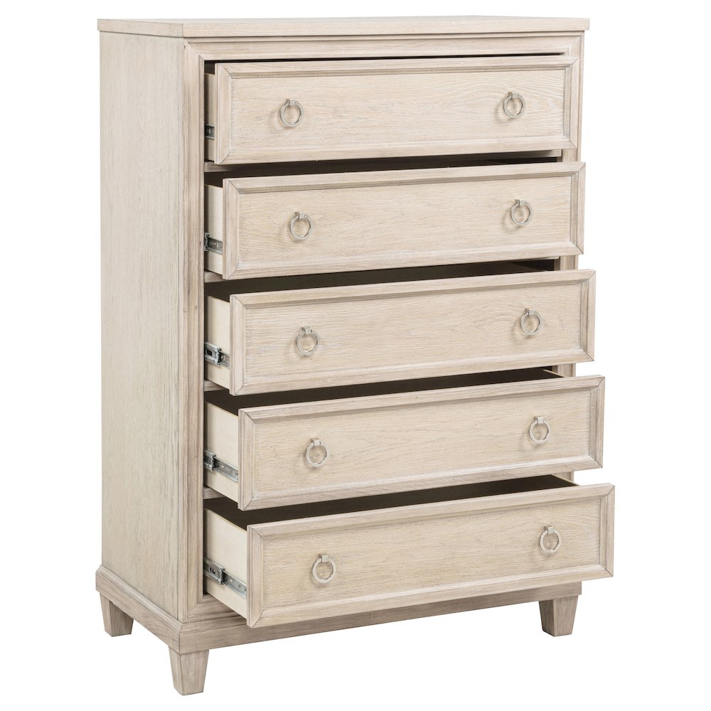 Pembroke 5-drawer Chest of Drawers Washed Oak