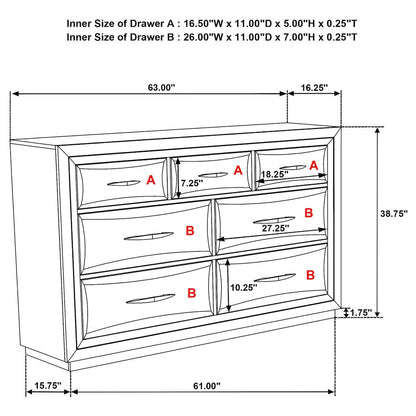 Atlas 4-piece California King Bedroom Set Dark Oak