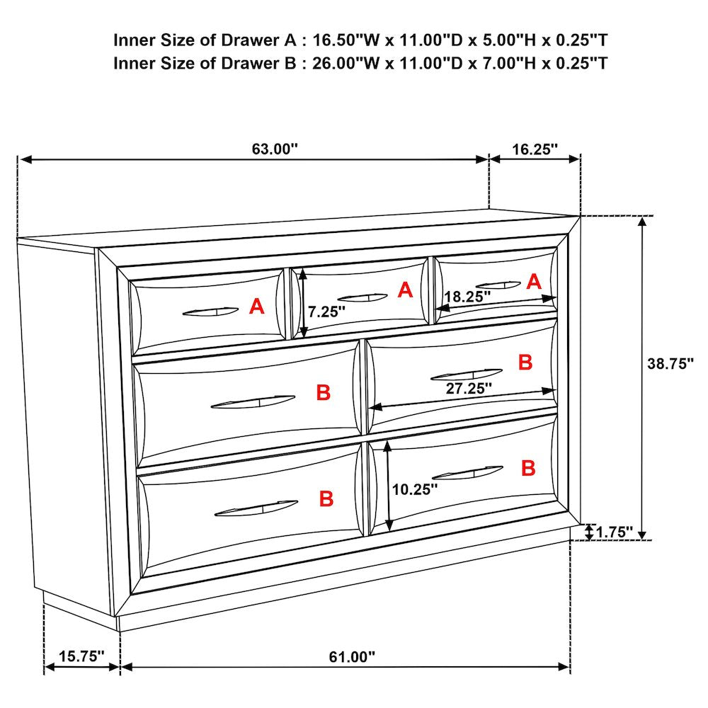 Atlas 4-piece Queen Bedroom Set Dark Oak