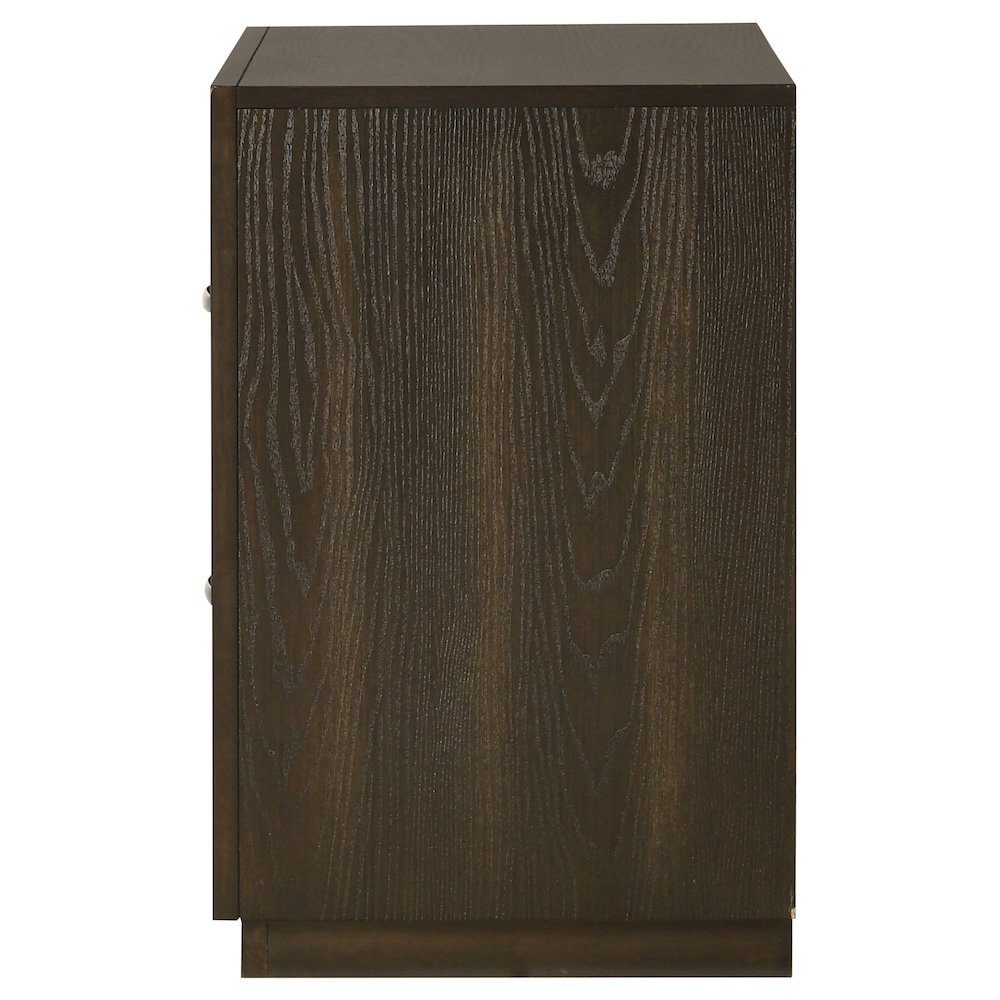 Atlas 2-drawer Bedroom Nightstand Bedside Table Dark Oak