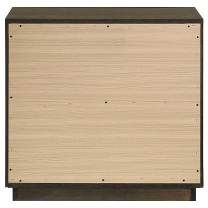 Atlas 2-drawer Bedroom Nightstand Bedside Table Dark Oak