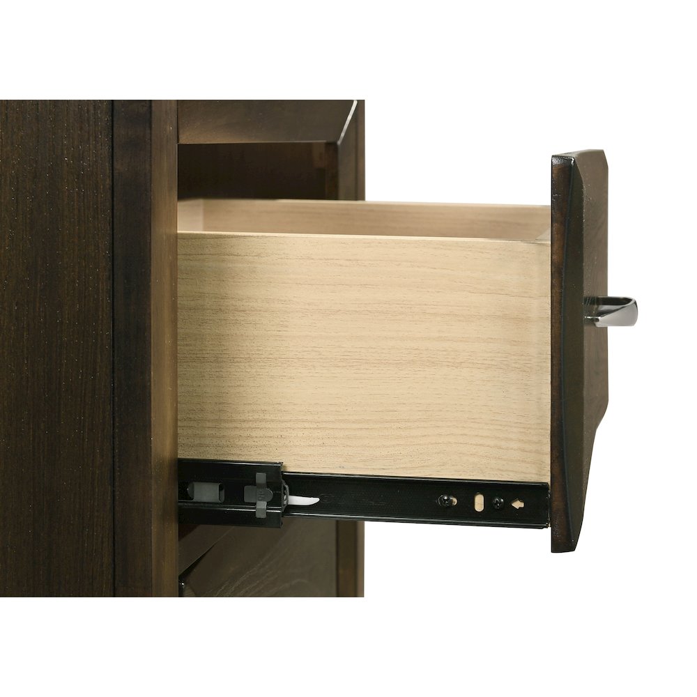 Atlas 2-drawer Bedroom Nightstand Bedside Table Dark Oak