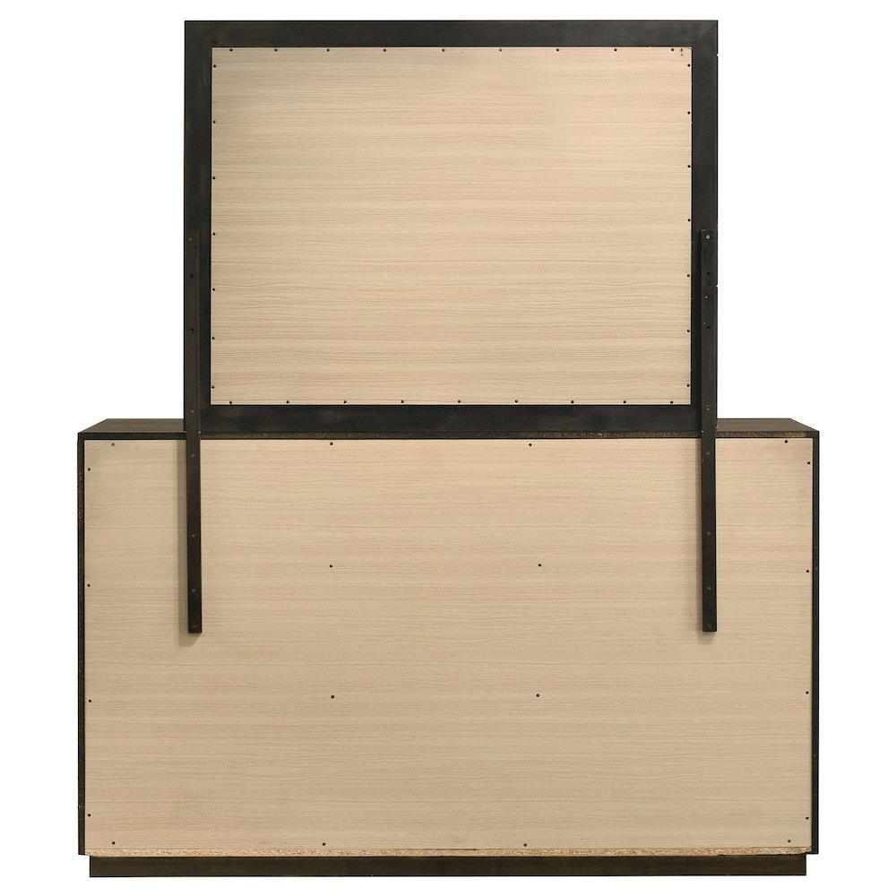 Atlas 7-drawer Bedroom Dresser and Mirror Set Dark Oak
