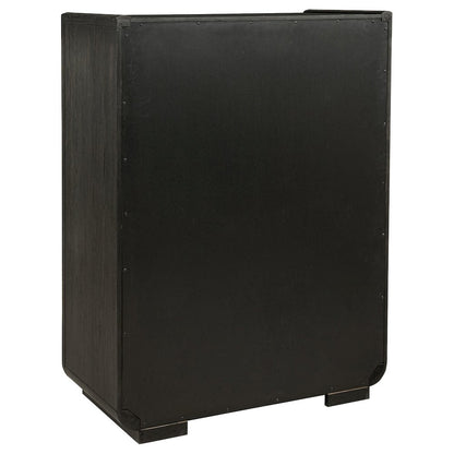Leandro 5-drawer Bedroom Chest of Drawers Burnished Black