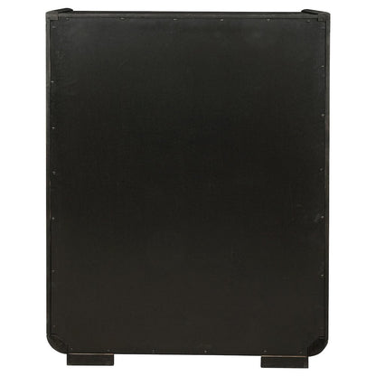 Leandro 5-drawer Bedroom Chest of Drawers Burnished Black