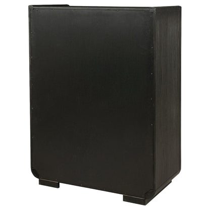 Leandro 5-drawer Bedroom Chest of Drawers Burnished Black