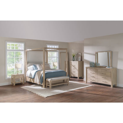 Solano 85-inch California King Canopy Bed Weathered Mango