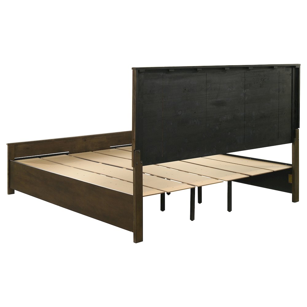 Woodmont Eastern King Storage Bed Rustic Golden Brown
