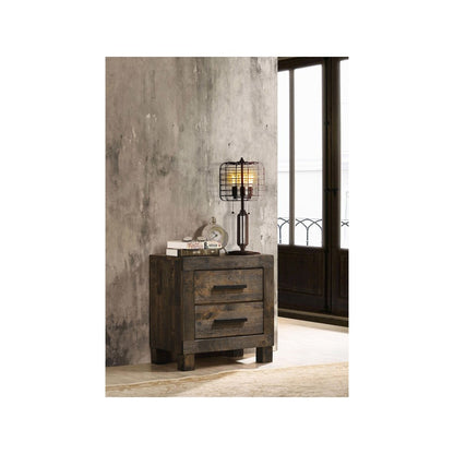Woodmont 2-drawer Nightstand Rustic Golden Brown