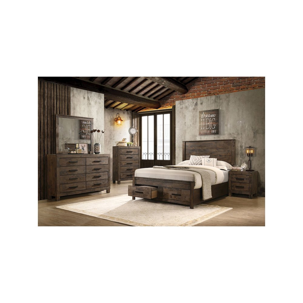 Woodmont Dresser Mirror Rustic Golden Brown