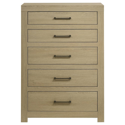 Hendricks 5-drawer Bedroom Chest of Drawers Light Oak