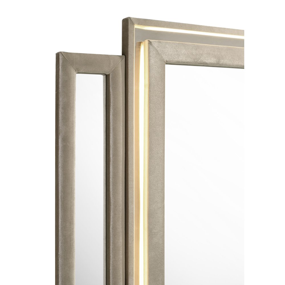 Lorient LED Dresser Mirror Ivory and Camel