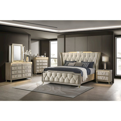 Lorient LED Dresser Mirror Ivory and Camel