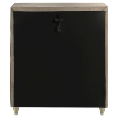 Lorient 5-drawer LED Chest of Drawers Ivory and Camel