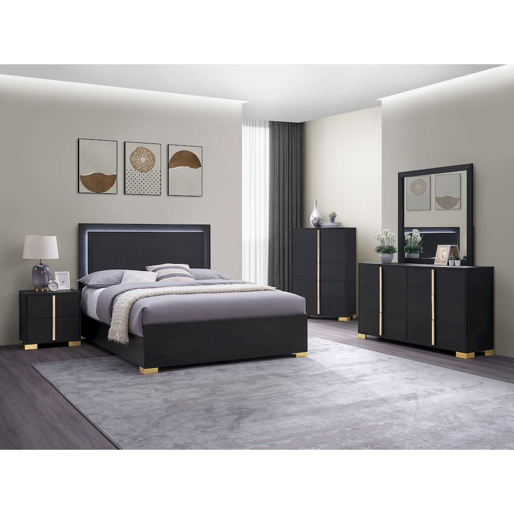 Marceline 6-drawer Dresser Black