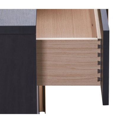 Marceline 6-drawer Dresser with Mirror Black