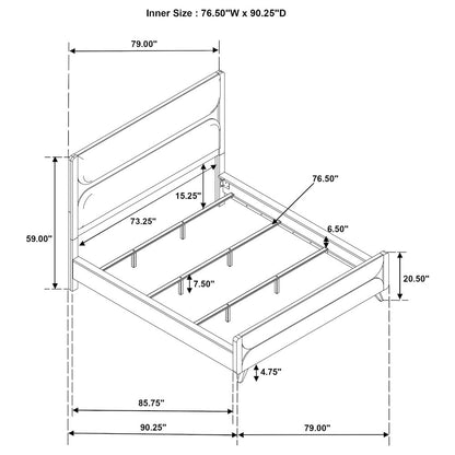 Bennett 5-piece California King Bedroom Set Light Oak