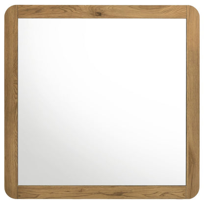 Bennett Bedroom Dresser Mirror Light Oak