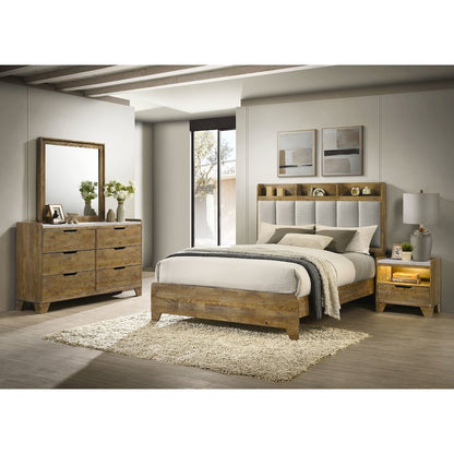 Henderson 4-piece Eastern King Bedroom Set Medium Oak