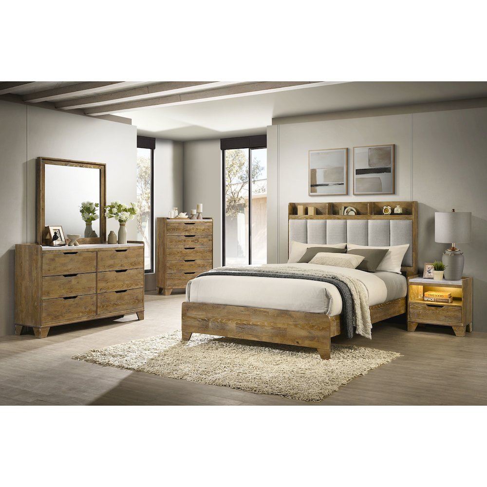 Henderson 5-drawer Bedroom Chest of Drawers Medium Oak