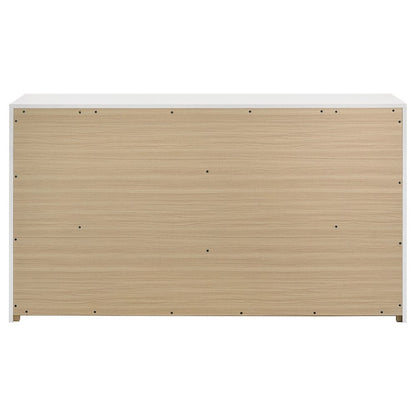 Ines 6-drawer Bedroom Dresser Cabinet White High Gloss