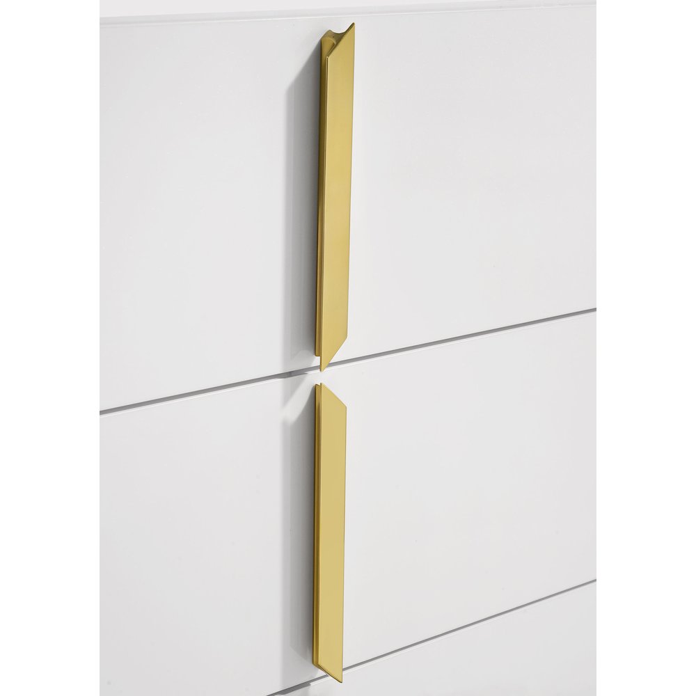 Ines 6-drawer Bedroom Dresser Cabinet White High Gloss