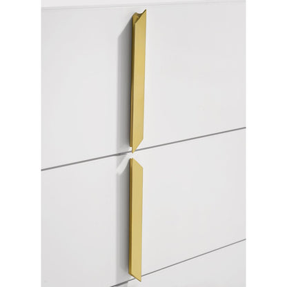 Ines 6-drawer Bedroom Dresser Cabinet White High Gloss