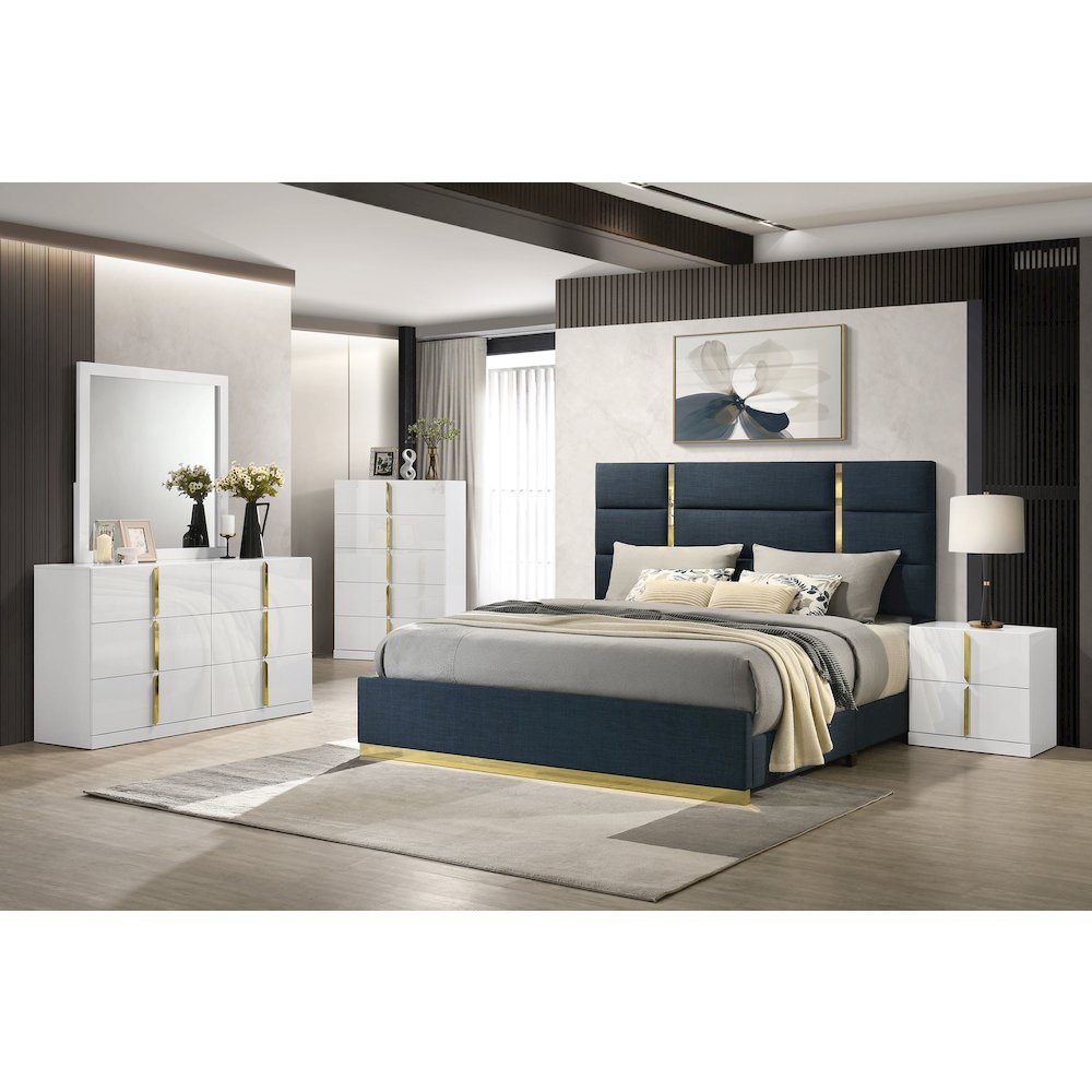 Ines Dresser Mirror Holographic White High Gloss
