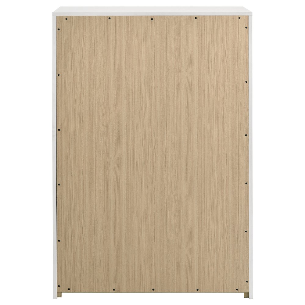 Ines 5-drawer Bedroom Chest of Drawers White High Gloss