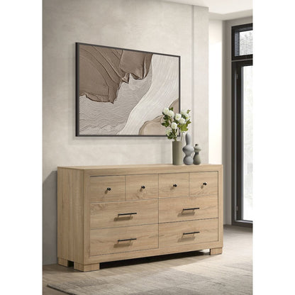 Arielle 6-drawer Bedroom Dresser Cabinet Light Oak