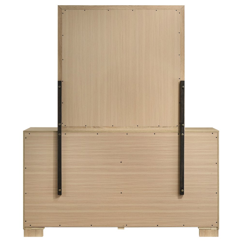 Arielle 6-drawer Bedroom Dresser with Mirror Light Oak