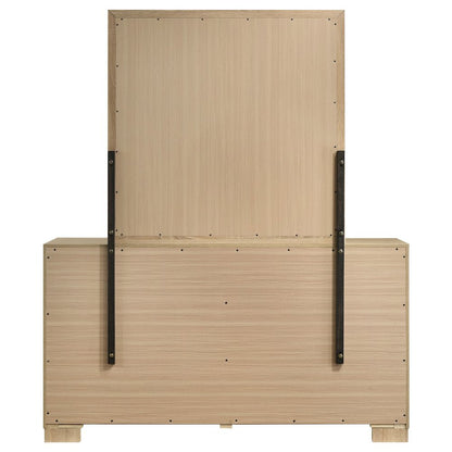 Arielle 6-drawer Bedroom Dresser with Mirror Light Oak