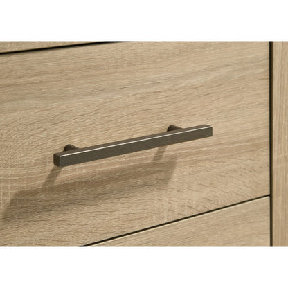 Arielle 6-drawer Bedroom Dresser with Mirror Light Oak