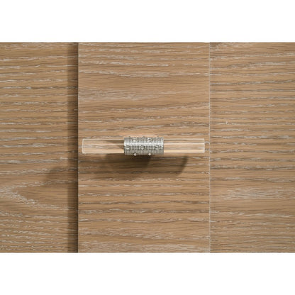 Leanne 2-drawer Sinter Stone Top Nightstand Light Oak
