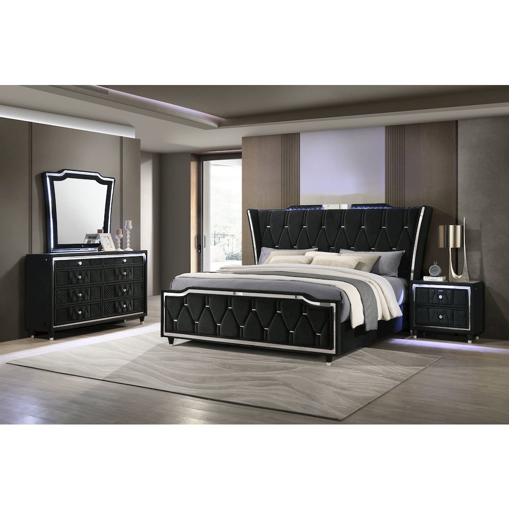 Lorient 4-piece California King Bedroom Set Black