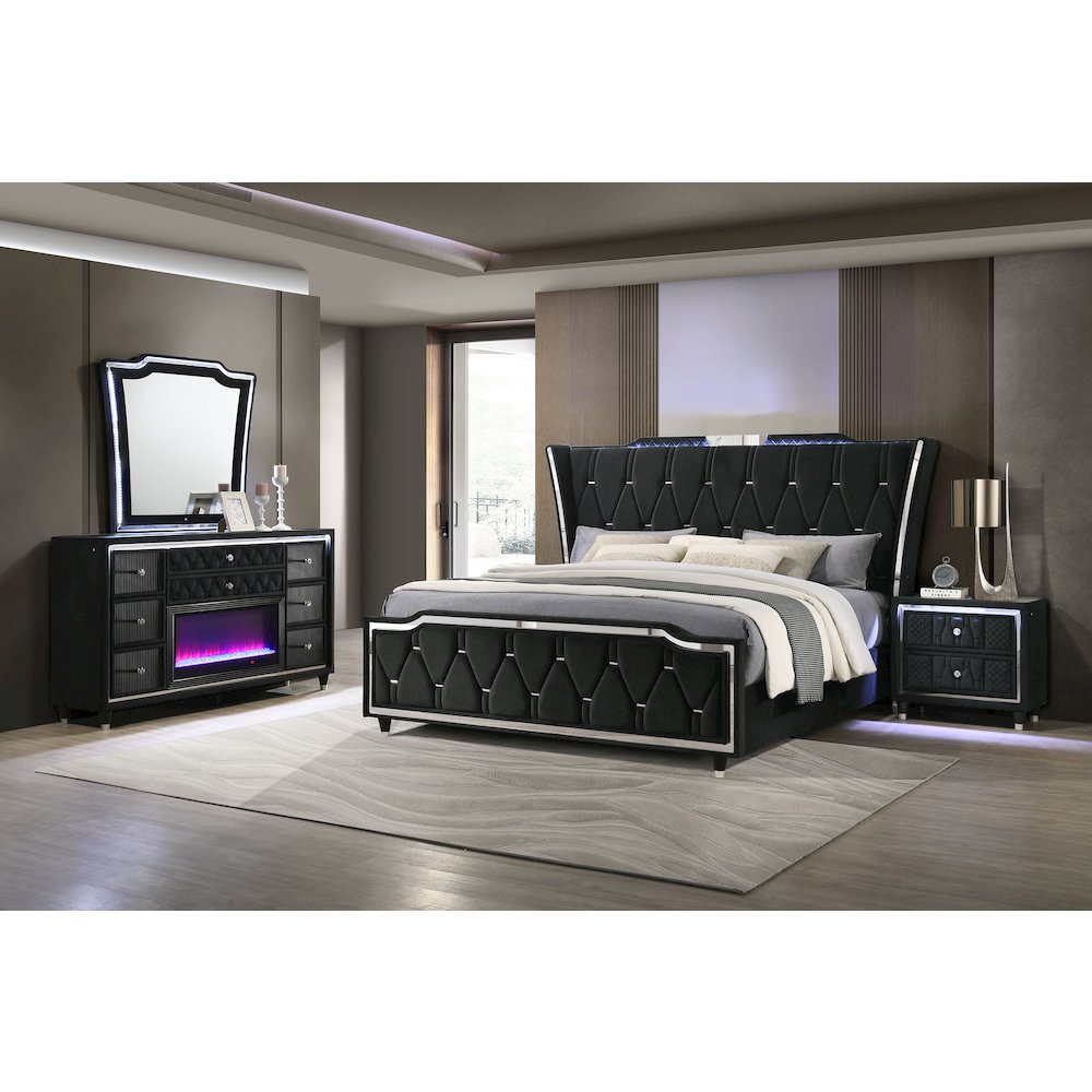 Lorient 4-piece California King Bedroom Set Black