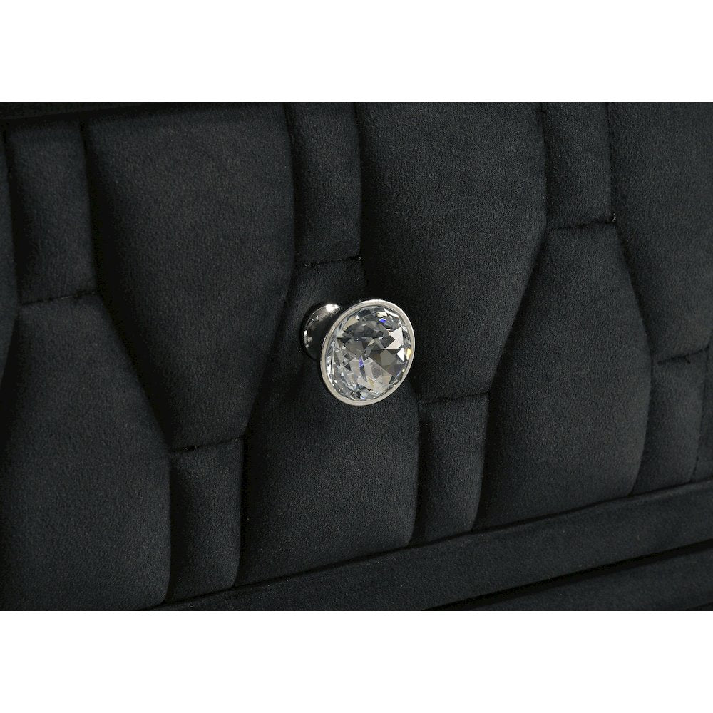 Lorient 8-drawer LED Dresser with Mirror Black