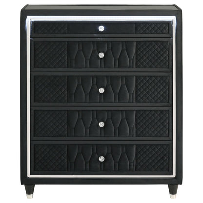 Lorient 5-drawer LED Chest of Drawers Black
