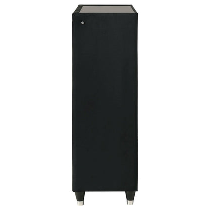 Lorient 5-drawer LED Chest of Drawers Black