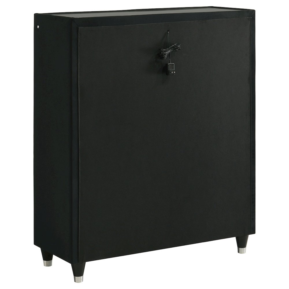 Lorient 5-drawer LED Chest of Drawers Black