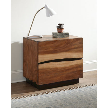 Winslow 2-drawer Nightstand Smokey Walnut