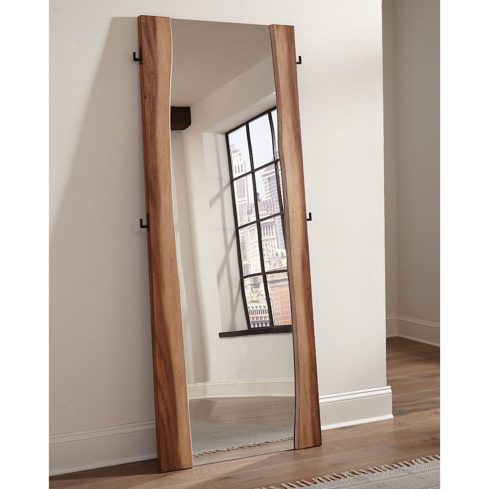 Winslow 31 x 76 Inch Standing Floor Mirror Smokey Walnut
