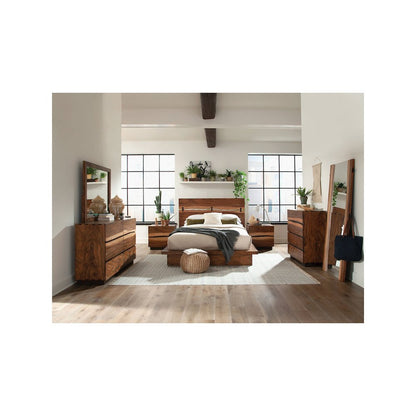 Winslow 31 x 76 Inch Standing Floor Mirror Smokey Walnut