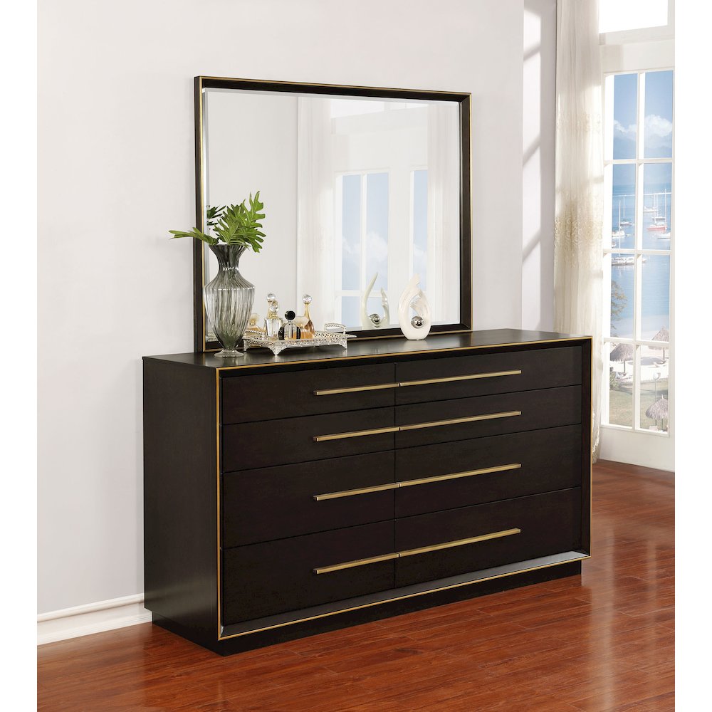 Durango 8-drawer Dresser with Mirror Smoked Peppercorn