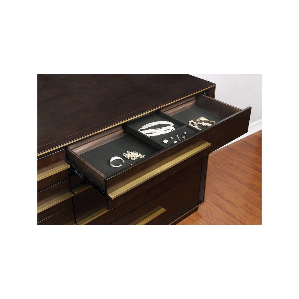 Durango 8-drawer Dresser with Mirror Smoked Peppercorn